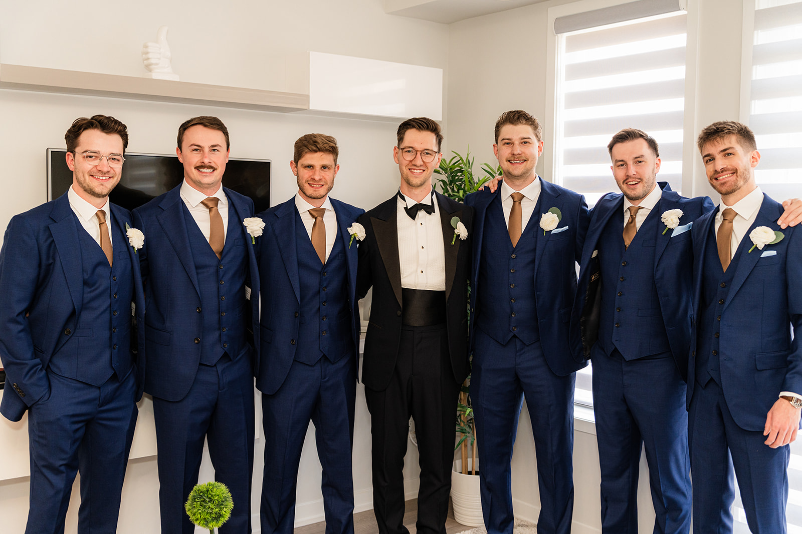 Garrett with his wedding party